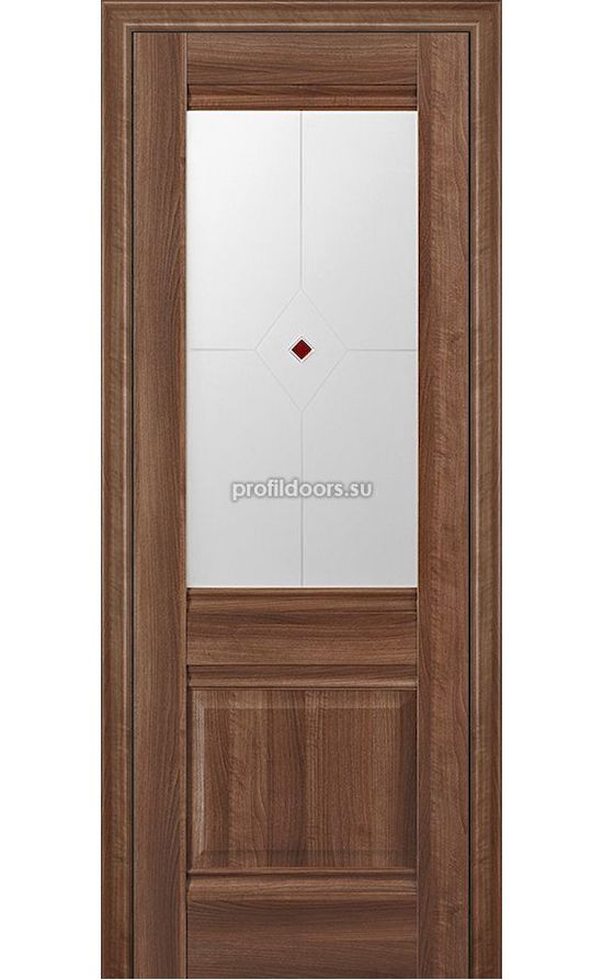 Двери Профильдорс, модель 2Х Орех сиена, узор 1 (х классика) в Крыму