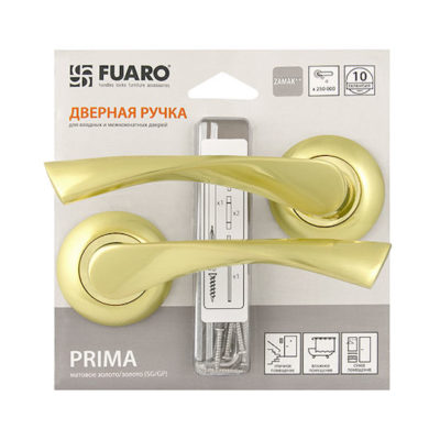 Дверная ручка Fuaro PRIMA RM-HD SG-GP-4 матовое золото/золото в Симферополе.