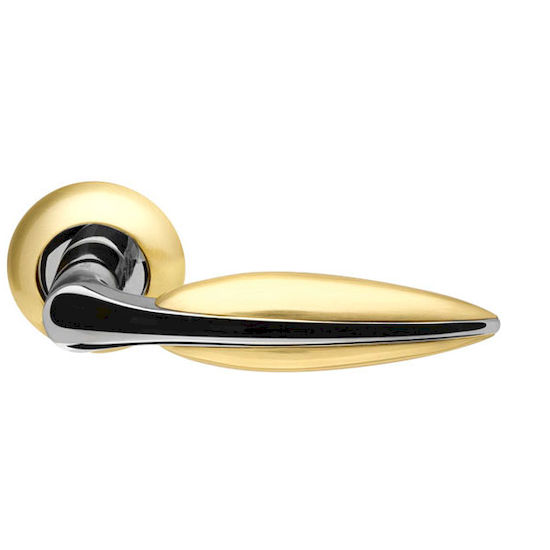 Дверная ручка Armadillo Lacerta LD58-1SG-CP-1 матовое золото/хром в Симферополе.