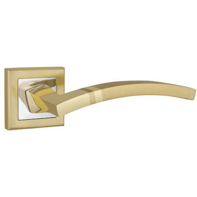Ручка дверная Punto NAVY QL SG-CP-4 матовое золото/хром в Симферополе