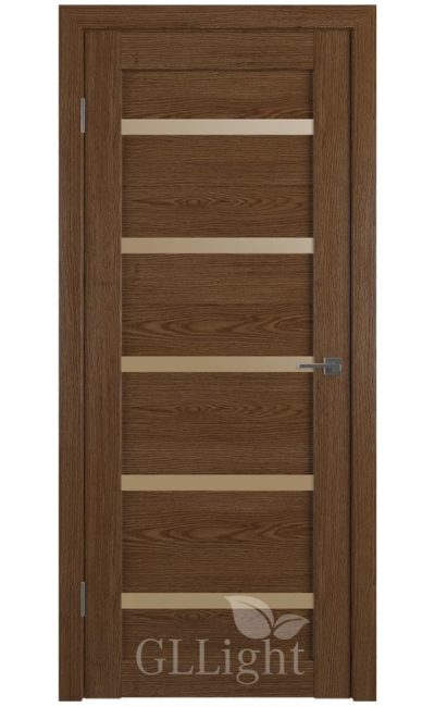 Двери Грин Лайн, модель GLLight 7 (дуб корица, бронзовый сатинат) в Симферополе