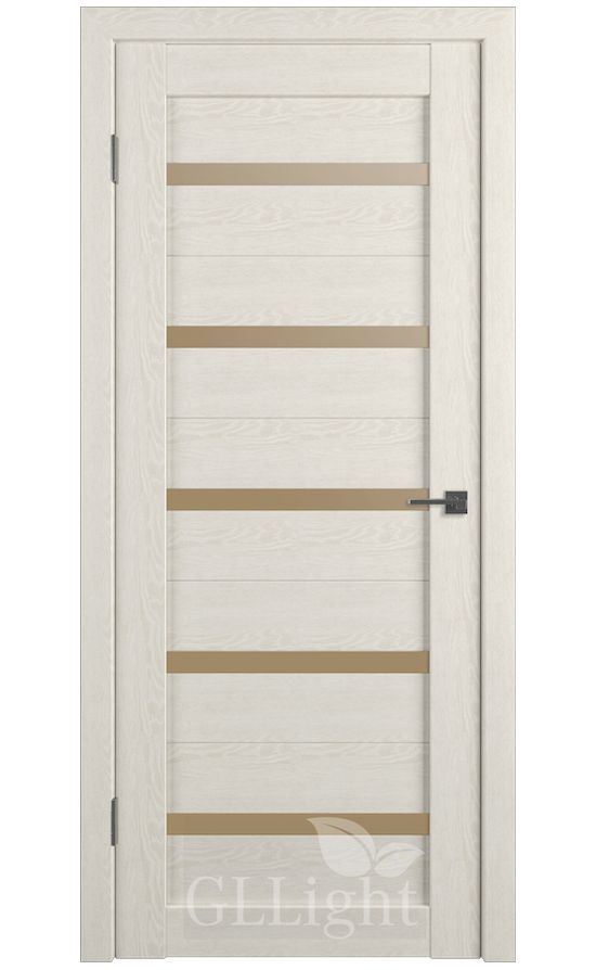 Двери Грин Лайн, модель GLLight 7 (дуб латте, бронзовый сатинат) в Симферополе