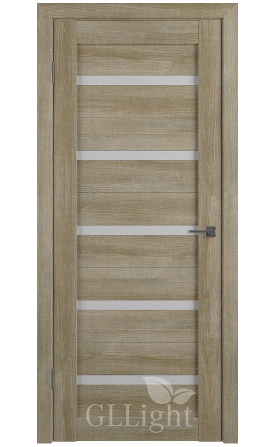 Двери Грин Лайн, модель GLLight 7 (дуб мокко, белый сатинат) в Симферополе