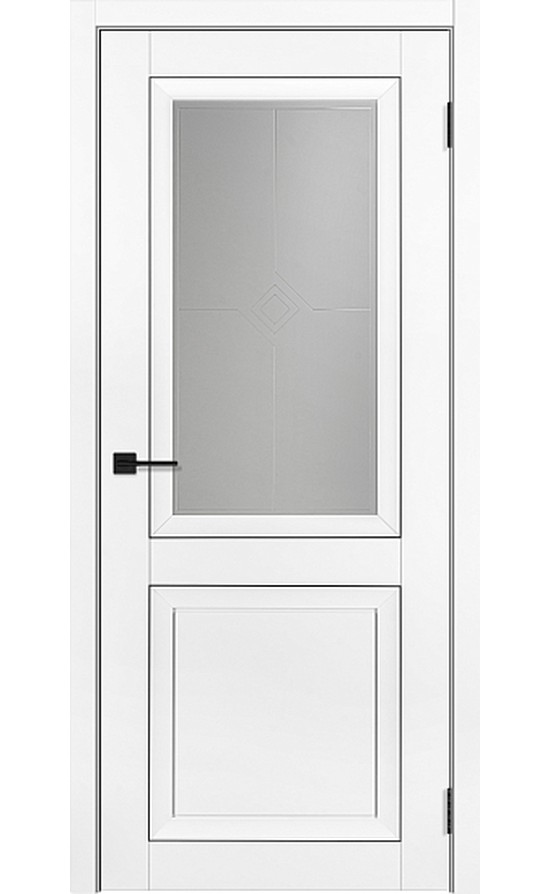 Деканто, Белый бархат, стекло - межкомнатные двери Тандор в Симферополе