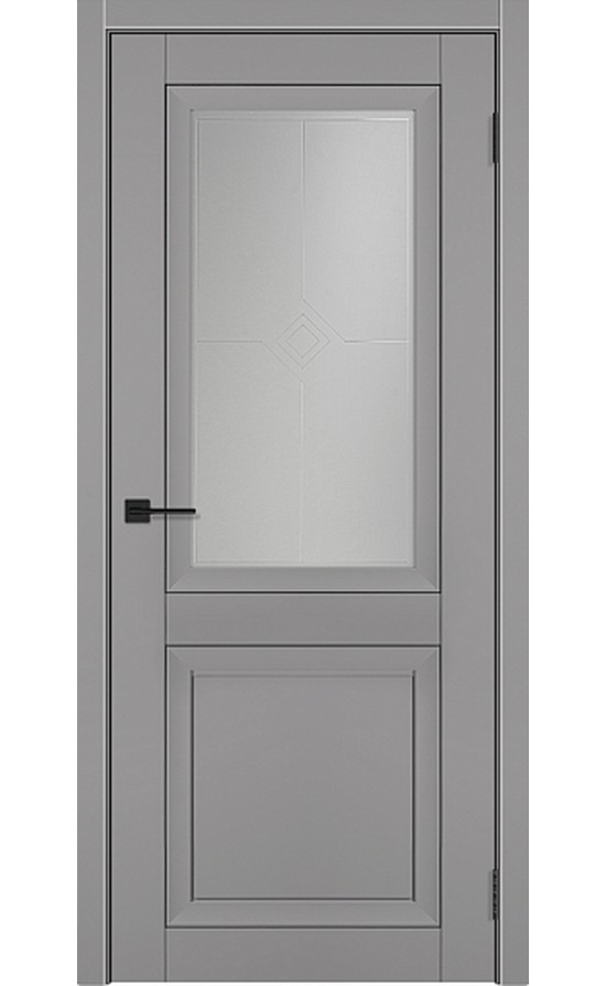 Деканто, Серый бархат, стекло - межкомнатные двери Тандор в Симферополе