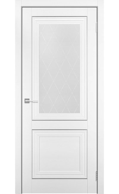 Гранд-8, Белый бархат, стекло - межкомнатные двери Тандор в Симферополе