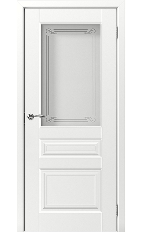 Кантри, Белый, стекло - межкомнатные двери Тандор в Симферополе