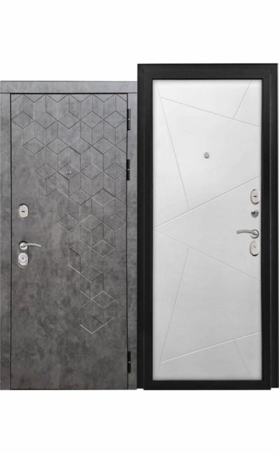 Входная дверь Venmar Кубик рубик Лофт бетон графит Матовый белый в Симферополе