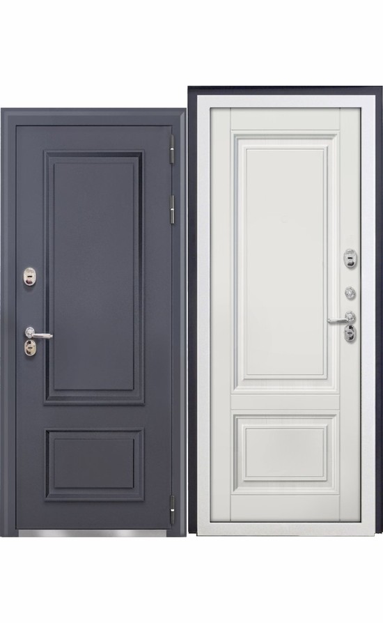 Входная дверь Venmar Самури-2 ST Термо ФМ 2 филенки Софт белый в Симферополе